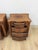 Vintage Nightstands Split Bamboo Reed Four Drawer British Colonial Pair Coastal Regency, Pair For Sale - Image 9 of 12