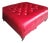 Discover the Perfect Blend of Luxury and Functionality With This Stunning Red Leather Ottoman by Expression For Sale