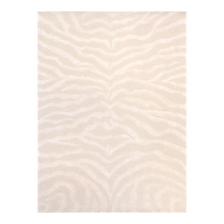 Edgy Hand-Tufted Cream Area Rug- 9' 9'' X 13' 9'' For Sale