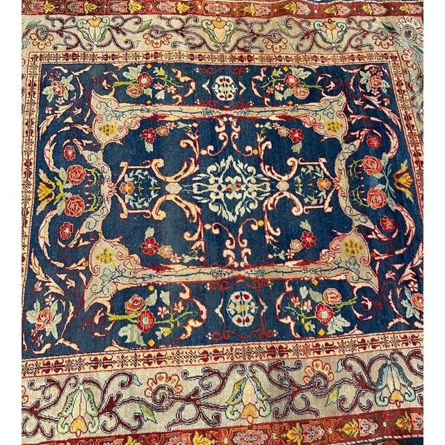 Antique Turkish Rug | Hereke Design | 5'x6' For Sale In Los Angeles - Image 6 of 7