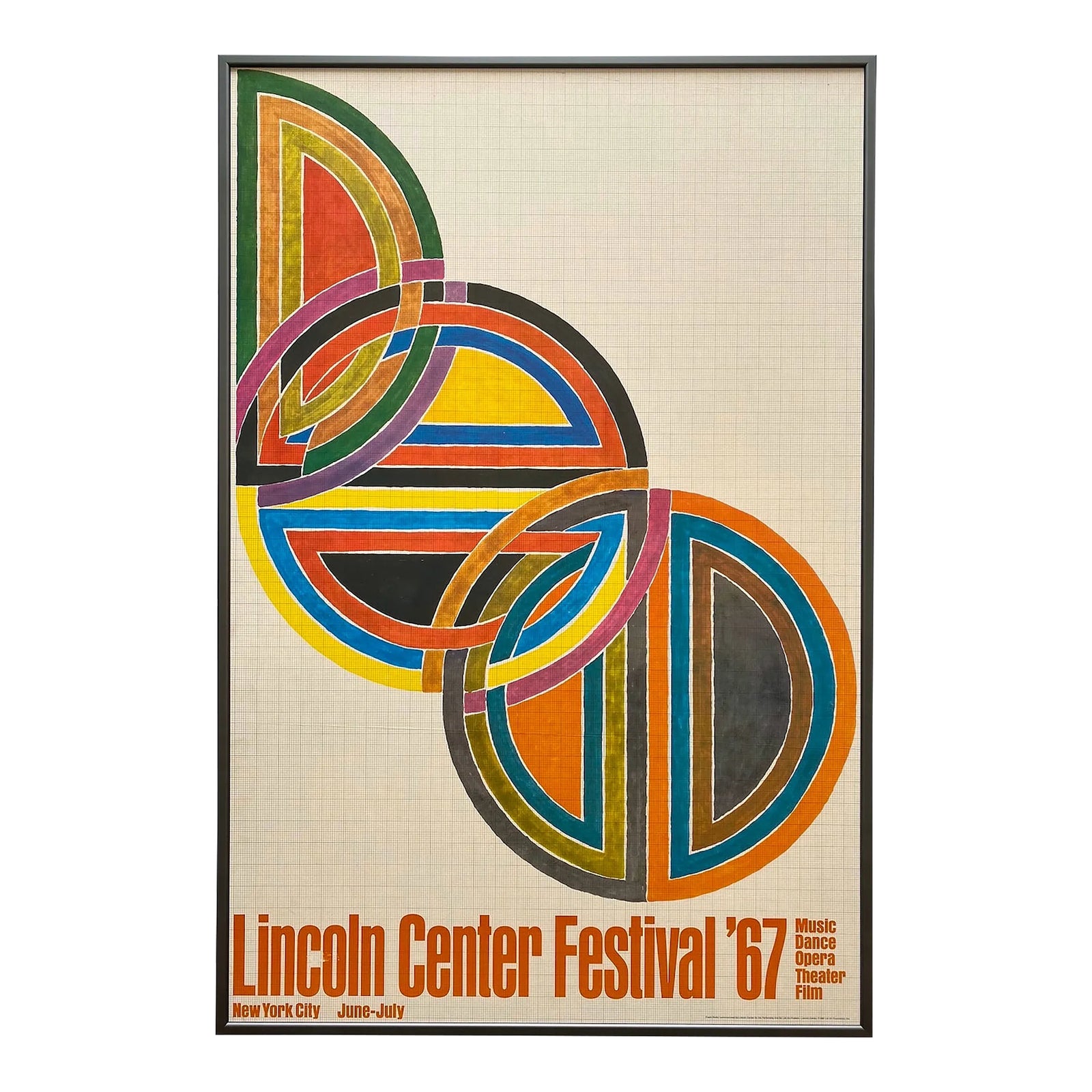 Frank Stella Vintage 1967 Mid Century Modernist Lithograph