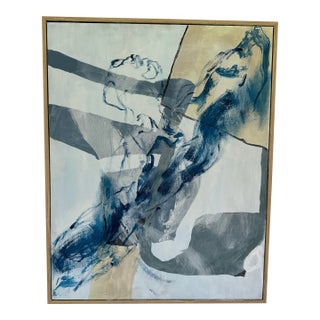 Original Abstract Acrylic Painting in Floater Frame For Sale