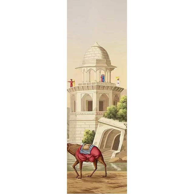 1: Commodity: Hand-painted Retro South Asian Elephant Journey Wall Mural 2: Handicrafts: 100% handmade and hand-painted....
