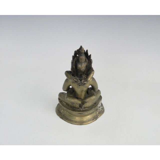 Bronze Tibetan Yab-Yum Statue For Sale - Image 4 of 13