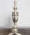 Italian Pair of Brass Fireplace Andiron Set in Silver Antique Finish For Sale - Image 3 of 7