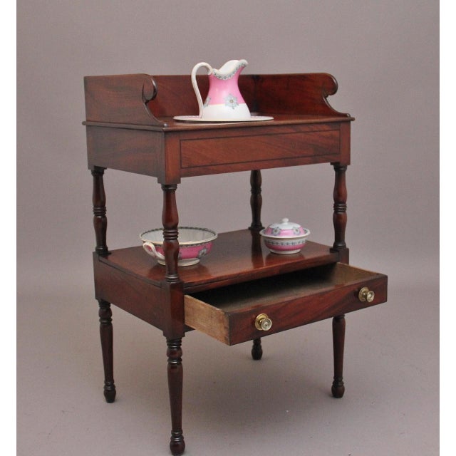 19th Century Early Victorian Mahogany Washstand, 1840s For Sale - Image 3 of 15