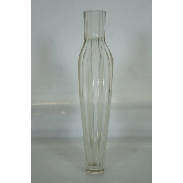 1872 Antique German Etched Glass Stag Deer Perfume Bottle Bud Vase For Sale - Image 10 of 11