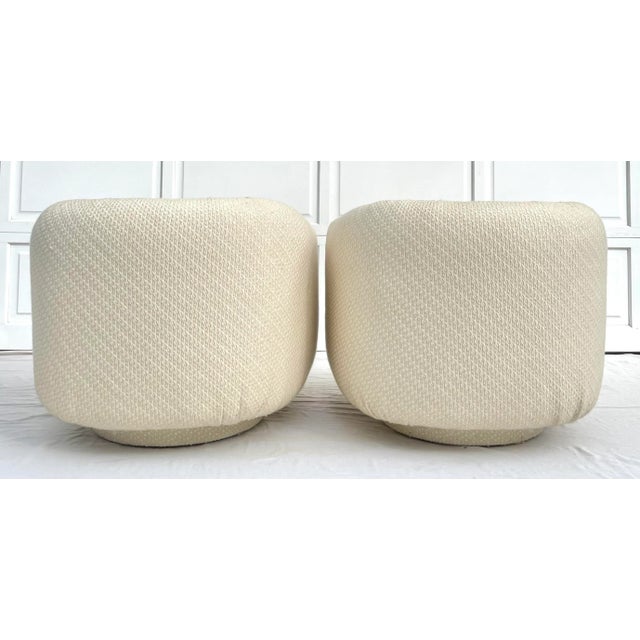 Pair of Postmodern 1980's Swivel Club Chairs by Martin Brattrud For Sale In Los Angeles - Image 6 of 12