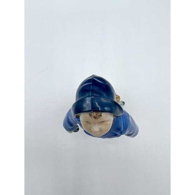 1960s Royal Copenhagen Porcelain Figurine “Boy With Umbrella” For Sale In Kansas City - Image 6 of 7