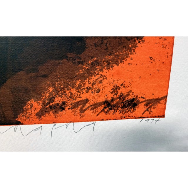 1970s Howard Bradford 1974 "Red Rock #4" Limited Edition Serigraph For Sale - Image 5 of 5