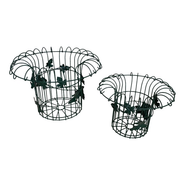 Ivy Wire Planter Holder, Pair For Sale