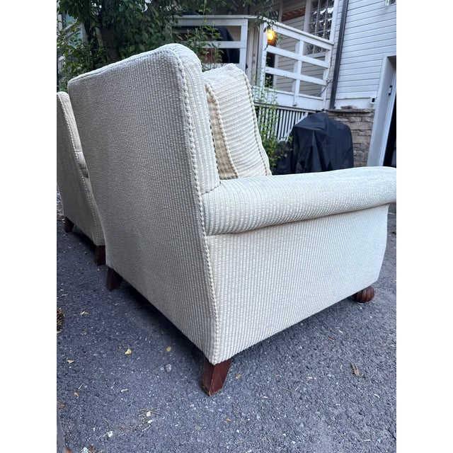 1980s Ralph Lauren by Henredon Down-Filled Lounge Chairs, Pair For Sale - Image 9 of 17