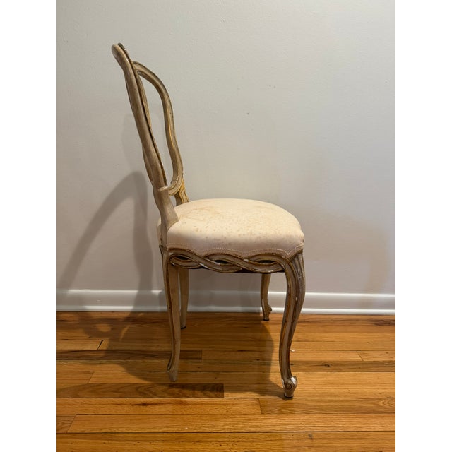 Antique Italian Louis XV Painted & Parcel-Gilt Dining Chairs, Set of 10 For Sale - Image 15 of 17