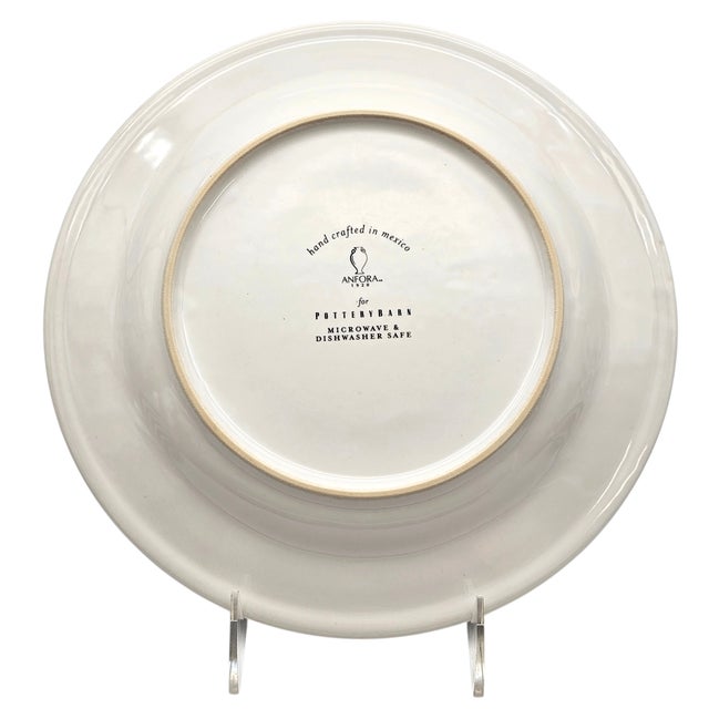 Pottery Barn Pottery Barn Anfora Puebla Blue Hand-Painted Dinner Plates, Set of 5 For Sale - Image 4 of 9