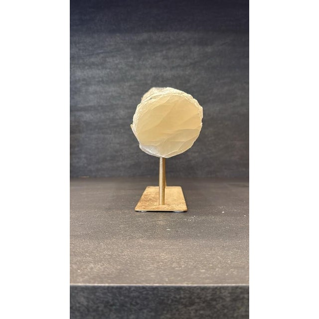 2010s Selenite Block on a Stand For Sale - Image 5 of 10