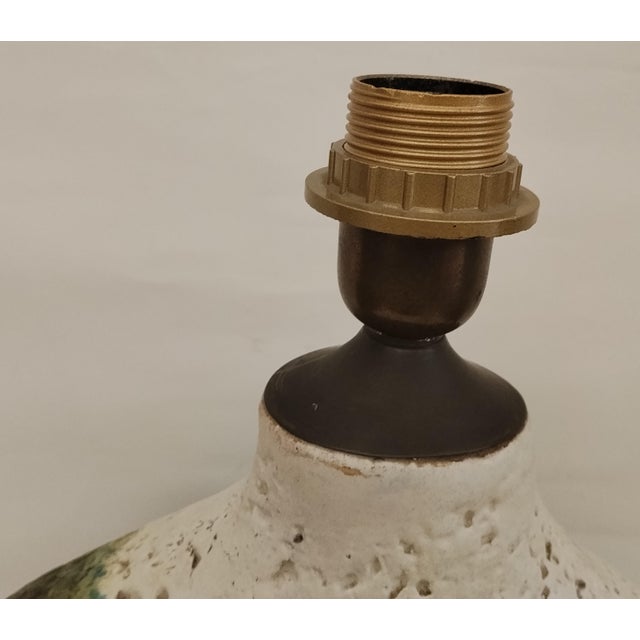 1960s Large Glazed Ceramic Lamp Base by Marcello Fantoni, Italy, 1960s For Sale - Image 5 of 17