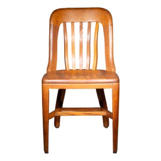 Johnson Chair Co. Solid Oak Banker's Desk Chair c.1930-1948 For Sale