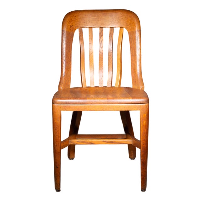 Johnson Chair Co. Solid Oak Banker's Desk Chair c.1930-1948 For Sale