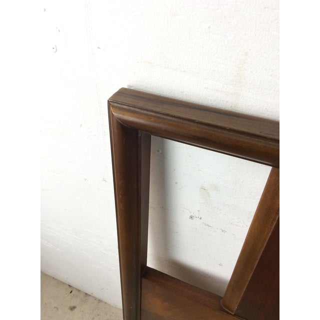 1960s Mid Century Modern Full Size Headboard With Burl Inlay For Sale - Image 5 of 18