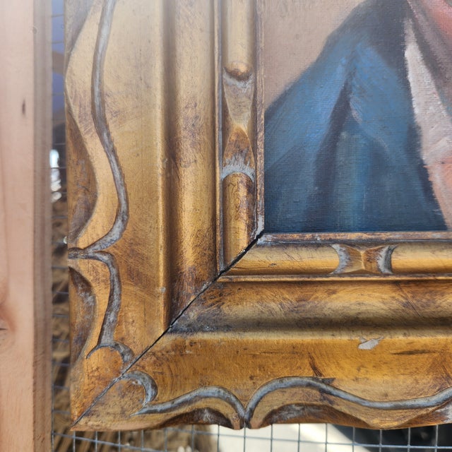 American 1980s Impressionist Oil on Canvas Portrait Painting For Sale - Image 3 of 3