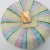 Vintage Pastel Colors Hand-Blown Murano Art Glass Flattened Orb Paper Weight, Italian For Sale - Image 4 of 5