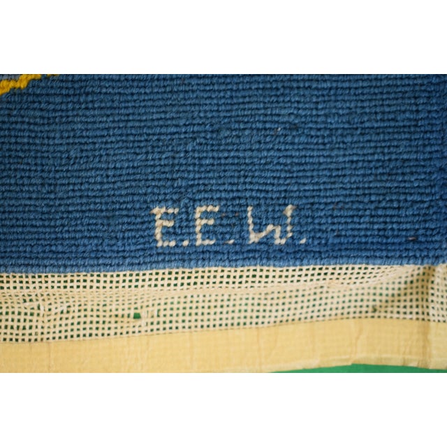 Hand Needlepoint 1776 Bicentennial 13 Star Us Flag For Sale - Image 4 of 5