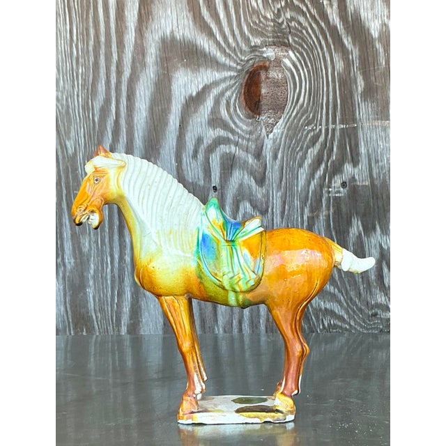 Traditional Vintage Asian Temple Horse For Sale - Image 3 of 6
