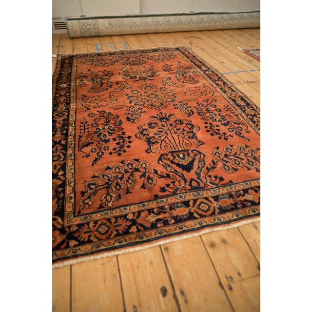 Vintage Sarouk Rug - 4'3" x 6'7" For Sale - Image 9 of 11