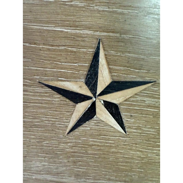 Wood French Provincial Star-Inlaid Armoire, 18th-Century For Sale - Image 7 of 18