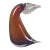 Italian Hand-Blown Art Glass Amber Figurine of a Toucan Bird For Sale