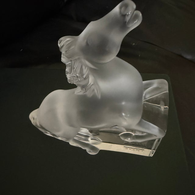 Lalique Kazak Rearing Horse (8.5"high) circa 1980s classic vintage piece retired in the 1990's, in excellent condition....