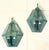 Pair of Vintage Solid Brass Verdigris Hexagonal Wall Sconces For Sale - Image 16 of 16