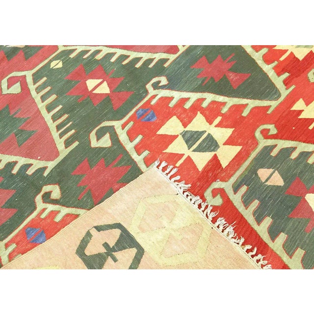 Traditional 1960s Turkish Kilim For Sale - Image 3 of 4