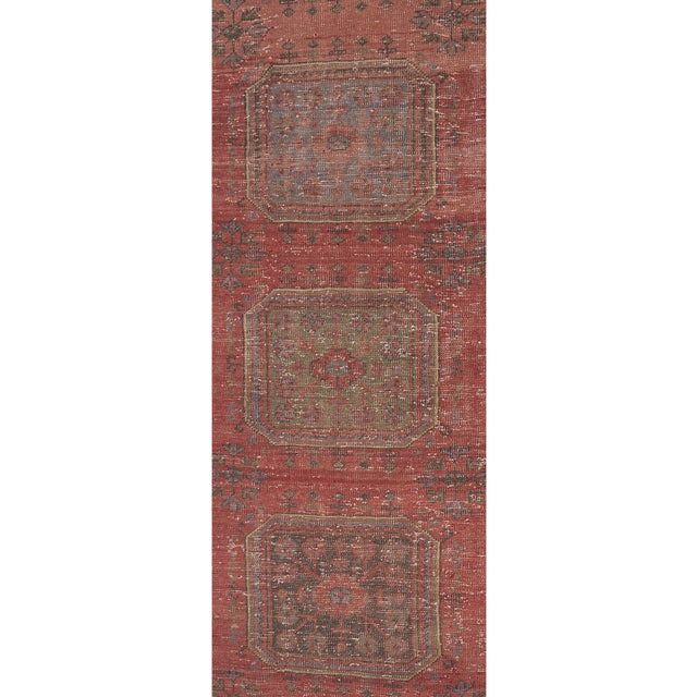 1960s Mid 20th Century Vintage Turkish Stair Runner 2'6'' X 23'7'' For Sale - Image 5 of 12