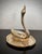 Diminutive Mid 20th-Century Brass Swan on a Dish Ring Holder, Hong Kong For Sale - Image 4 of 17