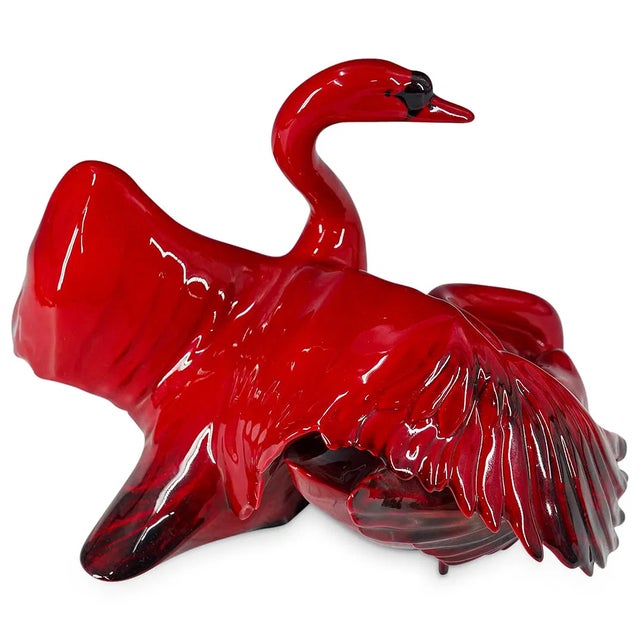 Vintage Royal Doulton “Nestling Down” Flambé Swan Sculpture Hn3538 For Sale In Las Vegas - Image 6 of 17