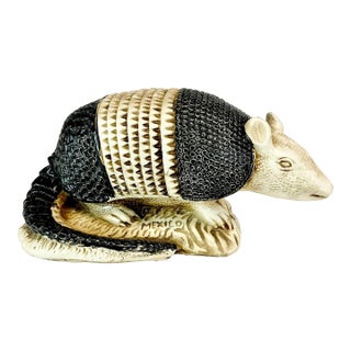 Cinco De Mayo - 1970s Vintage Boho Chic Rustic Mexican Plaster Armadillo Sculpture. For Sale