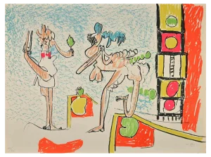 Sebastian Matta, Les Mademoiselles, Lithograph, 1970s