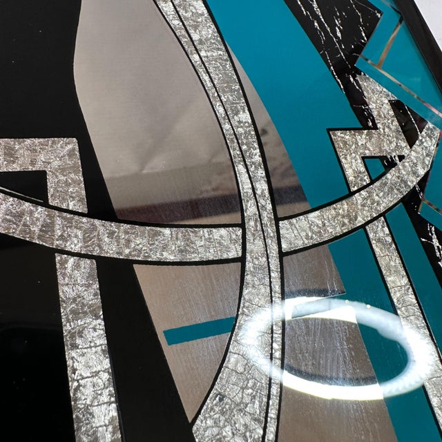 Vintage Retro Art Deco 3 Panel Mirror Sunwest Screen Graphics Ladies