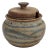 Vintage Ceramic Lidded Pottery Sugar Bowl, Honey Pot, Stoneware, Signed For Sale