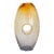Vintage Hand-Blown Amber Ombré Bubble Glass Open Center Sculptural Vase For Sale