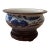 Antique Collectable Qianlong Period Blue and White Glazed Porcelain Censer/Bowl on Wood Base For Sale