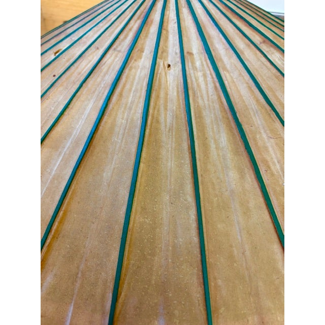 Mid 20th Century Mid Century Modern Bamboo Floor Lamp With a Fab Rice Paper Umbrella Shade For Sale - Image 10 of 11