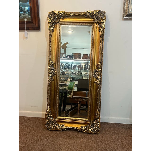 Large Rococo Style Italian Style gold ornate framed mirror