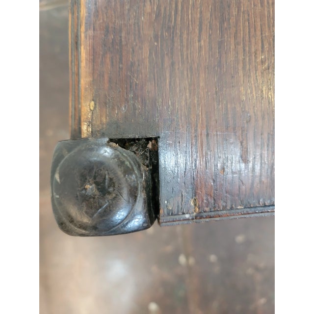 17th Century Antique Yorkshire Derbyshire Lancashire George II Oak Chair For Sale In San Diego - Image 6 of 11