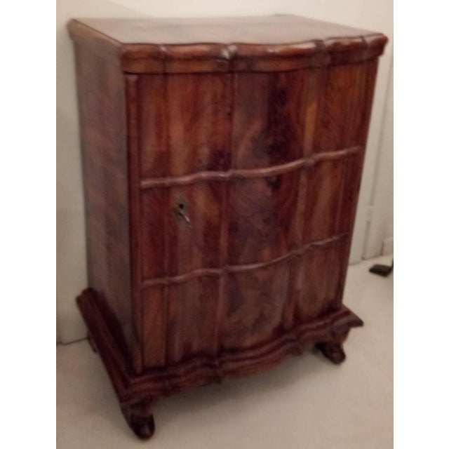 Rococo Small Venetian Walnut-Veneered Cabinet For Sale - Image 3 of 9
