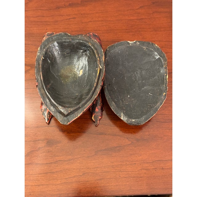 Wood Antique Hand-Carved African Turtle Box With Original Pigment, Circa 1880s For Sale - Image 7 of 8