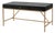 Contemporary Black Writing Desk With Brass-Finish Metal Base For Sale