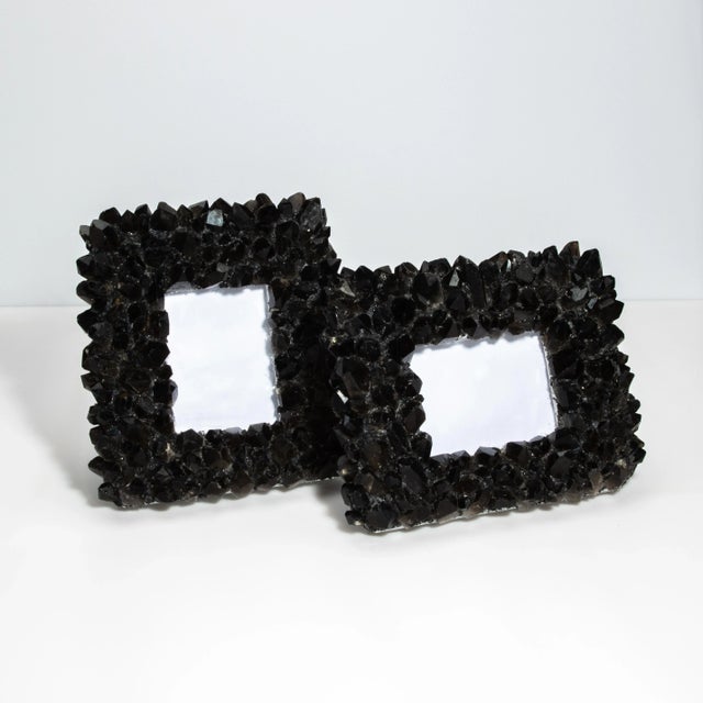 Black Frame Large Vertical Black Quartz For Sale - Image 8 of 9