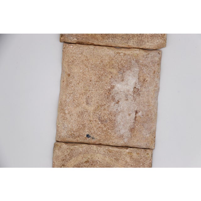 18th Century Baroque Set of Three Tiles Depicting a Flower Vase For Sale - Image 10 of 11